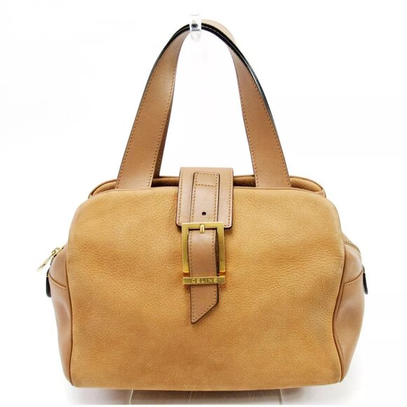 CELINE handbag beige leather Used Authentic - Picture 1 of 8